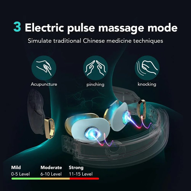 SKG Neck Massager - 4098E - Pulse-Heat-Remote-3xModes — Buy in Cyprus with Fast Delivery