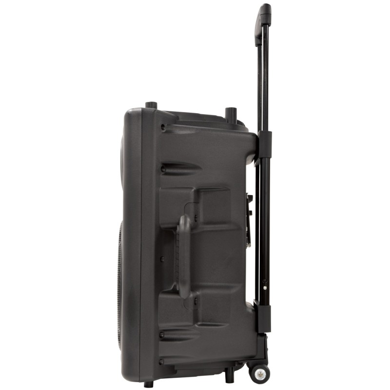 QTX QR12PA 12'' Professional Portable Karaoke & PA Speaker with 2x Wireless Microphones, Bluetooth USB & FM 178.847UK