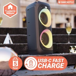 Majority Oakcastle Portable Karaoke Speaker 80W BT USB - PS200 - Oakcastle Portable Karaoke Speaker 80W BT USB