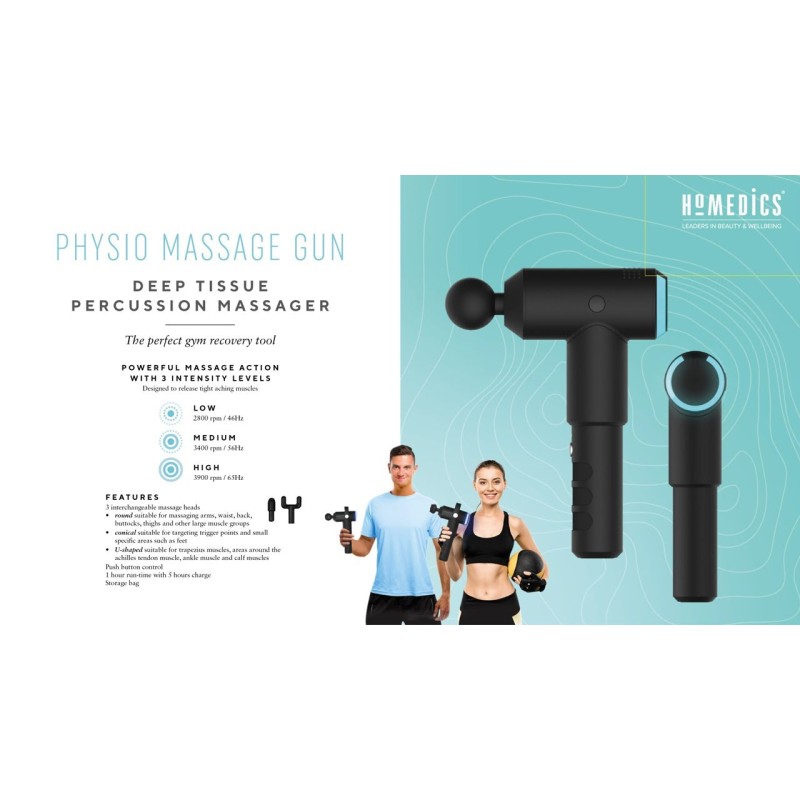 HoMedics Massage Gun - PGM200 - Physio Massage Gun — Buy in Cyprus with Fast Delivery