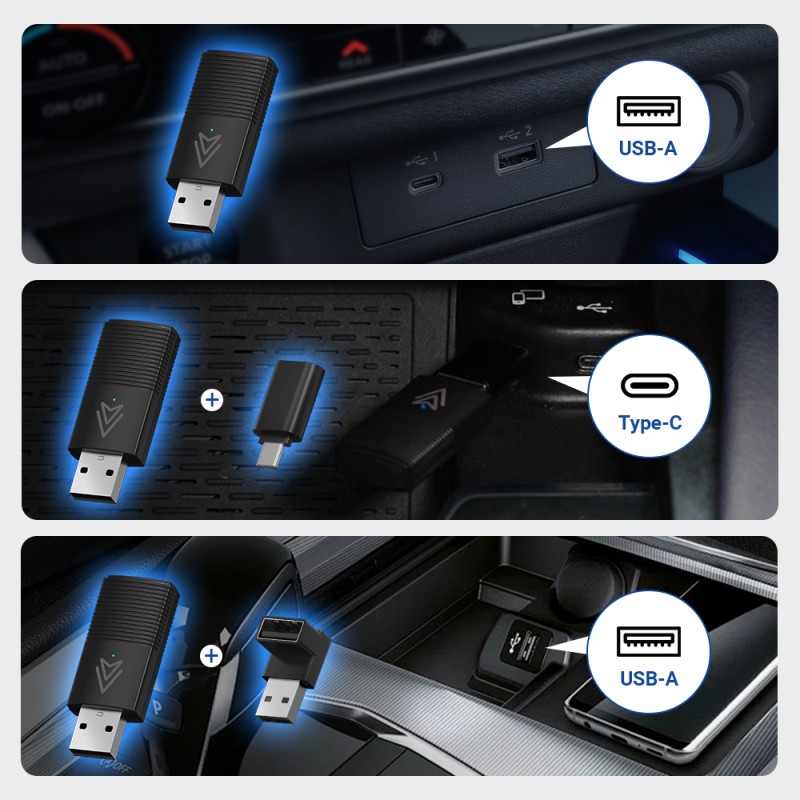 MINIX Car Wired to Wireless Android Auto USB Dongle - CP86-AA - Wired to Wireless Android Auto USB Dongle