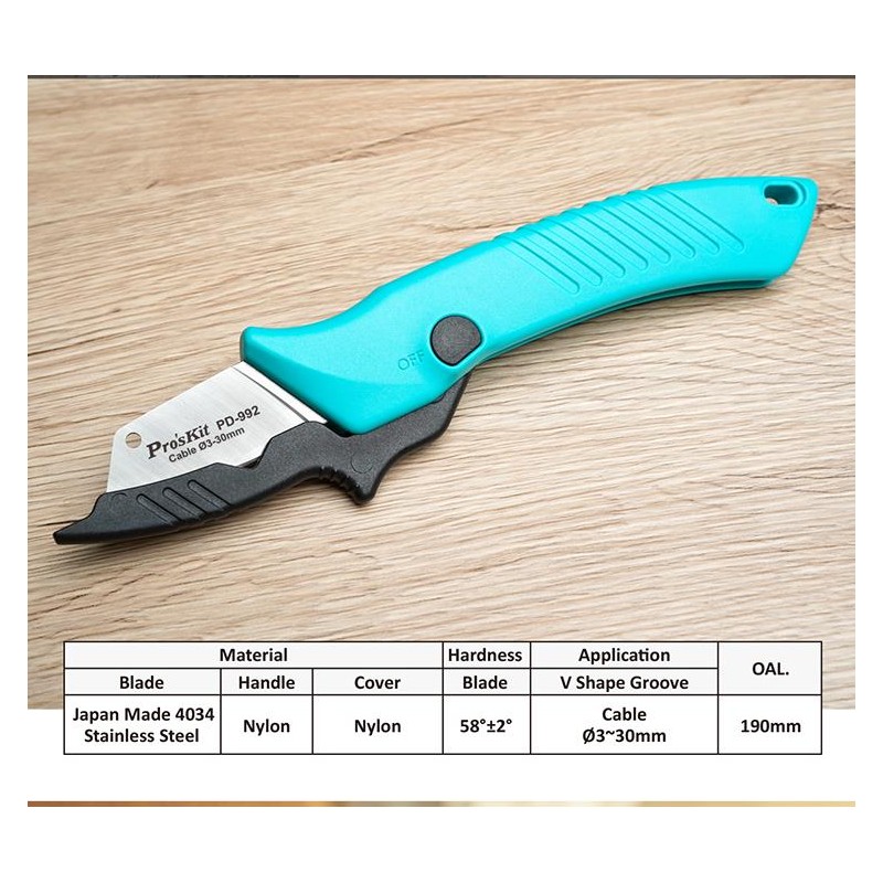 Proskit Knife - PD-992 - Knife for Electricians — Buy in Cyprus with Fast Delivery
