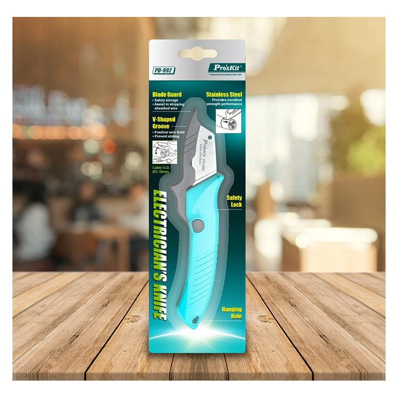 Proskit Knife - PD-992 - Knife for Electricians — Buy in Cyprus with Fast Delivery