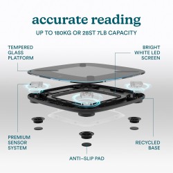 HoMedics Body Scale Glo Smart Analyser - SCL-BBC200 - Black — Buy in Cyprus with Fast Delivery