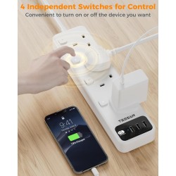 Tessan 4-Gang Extension - TS-B204 - 4-Gang Extension 3 USB-A 2m 13A — Buy in Cyprus with Fast Delivery