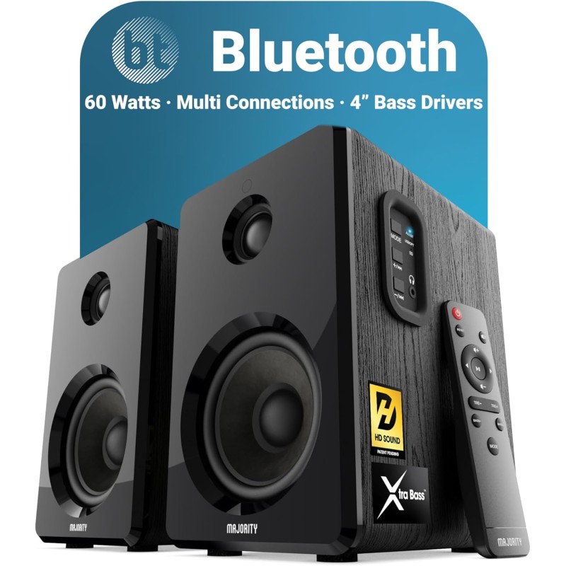 Majority Active Speakers - D40 - 60W 2.0 USB SD (pair) UK Plug — Buy in Cyprus with Fast Delivery