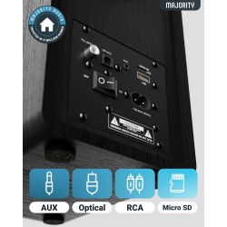 Majority Active Speakers - D40 - 60W 2.0 USB SD (pair) UK Plug — Buy in Cyprus with Fast Delivery