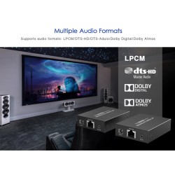 Lenkeng HDMI Extender over Ethernet 50m 4K POC IR Loop - HDMI Extender over Ethernet 50m 4K POC IR Loop