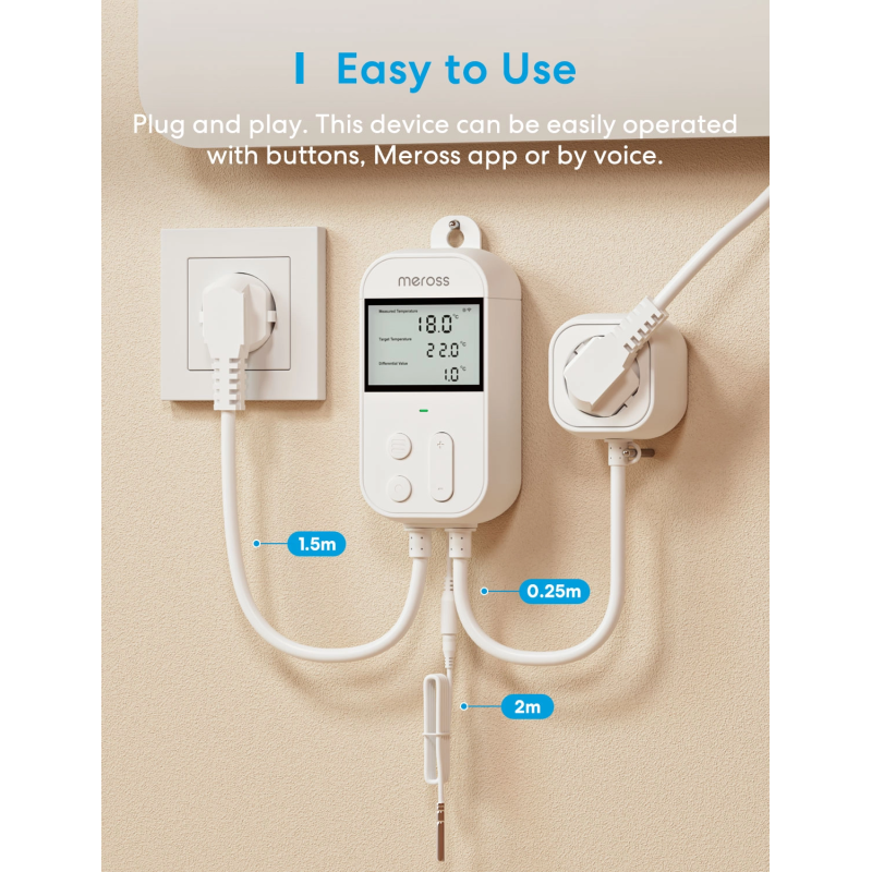 Meross Homekit Smart Wi-Fi Socket Thermostat - MTS960HK-UK - — Buy in Cyprus with Fast Delivery