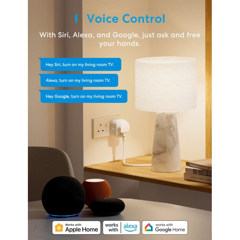 Meross Smart Wi-Fi Plug - MSS315HK-UK - Matter — Buy in Cyprus with Fast Delivery