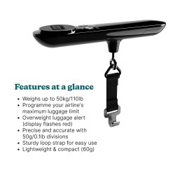HoMedics Travel Luggage Scale - SCL-L100-BKR - Digital Display up to 50Kg — Buy in Cyprus with Fast Delivery