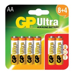 GP Ultra Alkaline Batteries - 656.012UK - AA 8+4 — Buy in Cyprus with Fast Delivery