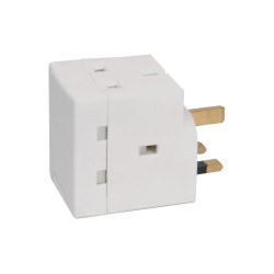 Mercury 3 Way UK Mains Adaptor - 429.813UK - 13A — Buy in Cyprus with Fast Delivery