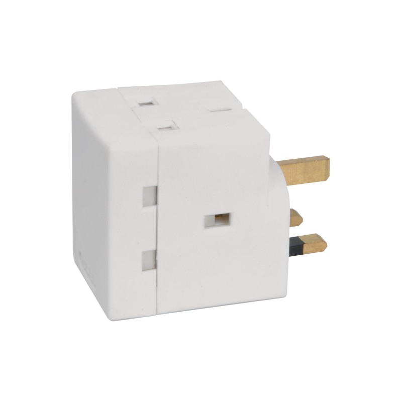 Mercury 3 Way UK Mains Adaptor - 429.813UK - 13A — Buy in Cyprus with Fast Delivery