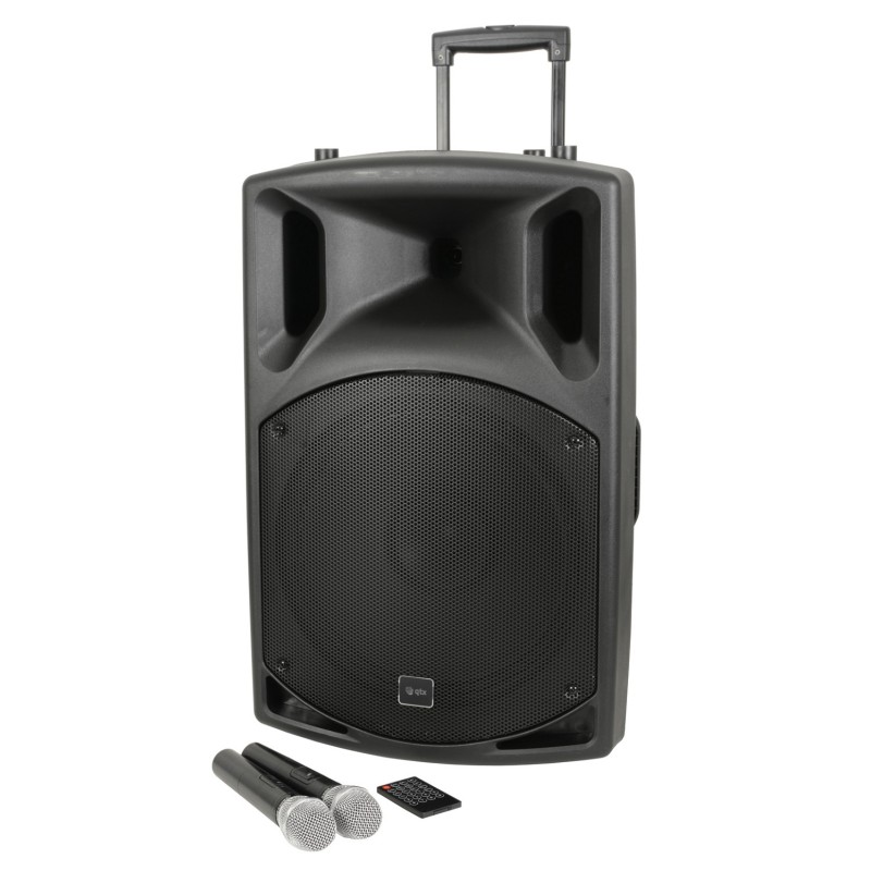 QTX Portable PA - QX15PA-Plus - Portable PA 15'' BT USB UHF Mic 178.857UK — Buy in Cyprus with Fast Delivery
