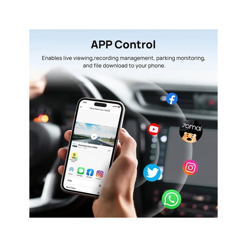 70mai Dash Cam Pro Plus+ - A500S - with Screen, 1944P 140FOV 500mAh Car Camera — Buy in Cyprus with Fast Delivery