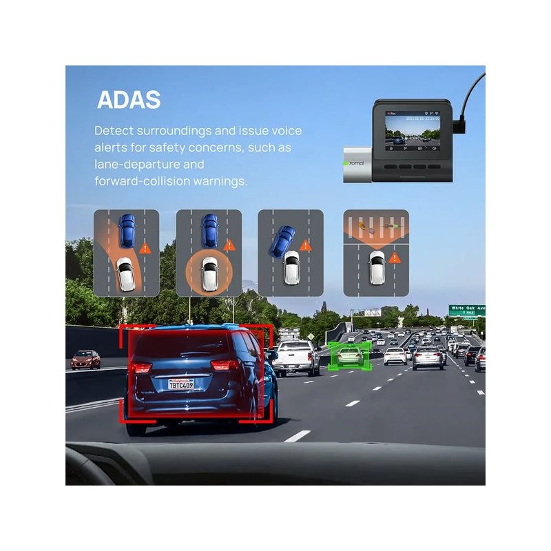 70mai Dash Cam Pro Plus+ - A500S-1 - Front & Rear w. Screen, RC06 Rearview Cam 1944P 140FOV 500