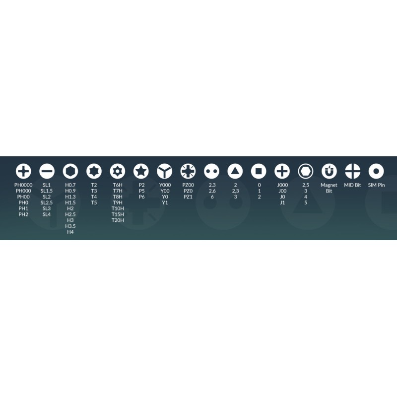 Arctic Precision Screwdriver Toolkit - Magnetic Bit Holder - 62 interchangeable magnetic bits