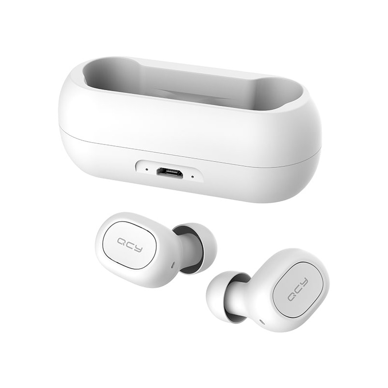 QCY - T1C - TWS WHITE True Wireless Earbuds 5.0 Bluetooth Headphones 80hrs — Buy in Cyprus with Fast Delivery