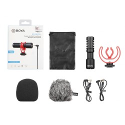 BOYA shotgun mic - BY-MM1+ - Universal Mini Shotgun Mic 3.5mm for camera, phone, laptop, improved signal