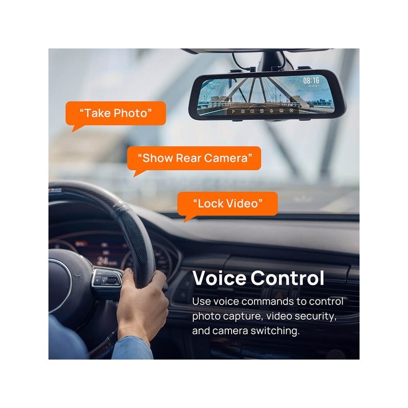 70mai Rearview Mirror Dash Cam - S500 - set 1944p 138fov Car Camera — Buy in Cyprus with Fast Delivery