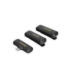 BOYA Wireless Microphone - BY-WM3T2-D2 - 2.4GHz Mobile wireless mic for iOS iPhone (2 transmitters, two person vlog)