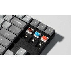 Keychron K1 Max - K1M-H1 - ANSI 80% TKL Black Full Assembled Red Switch RGB Hot-Swap Wired Low Profile