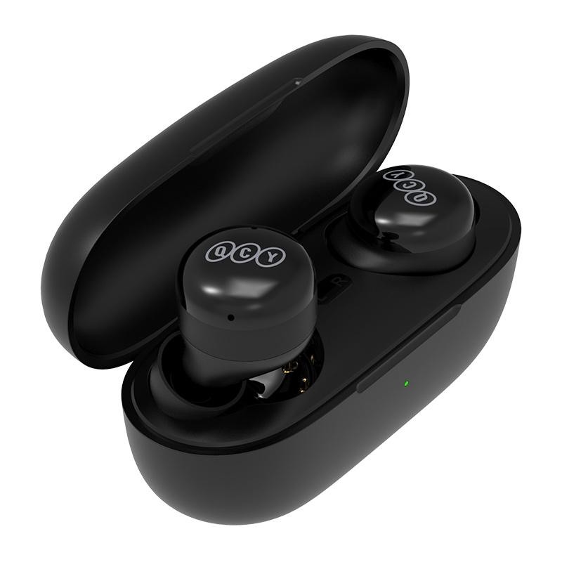 QCY T17 TWS BLACK 6mm dynamic driver-mic noise cancel. Music time: 4h. Calling time: 3,5h. Bluetooth