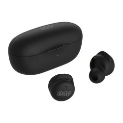 QCY T17 TWS BLACK 6mm dynamic driver-mic noise cancel. Music time: 4h. Calling time: 3,5h. Bluetooth