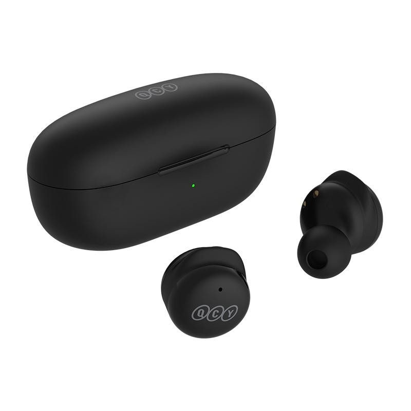 QCY T17 TWS BLACK 6mm dynamic driver-mic noise cancel. Music time: 4h. Calling time: 3,5h. Bluetooth