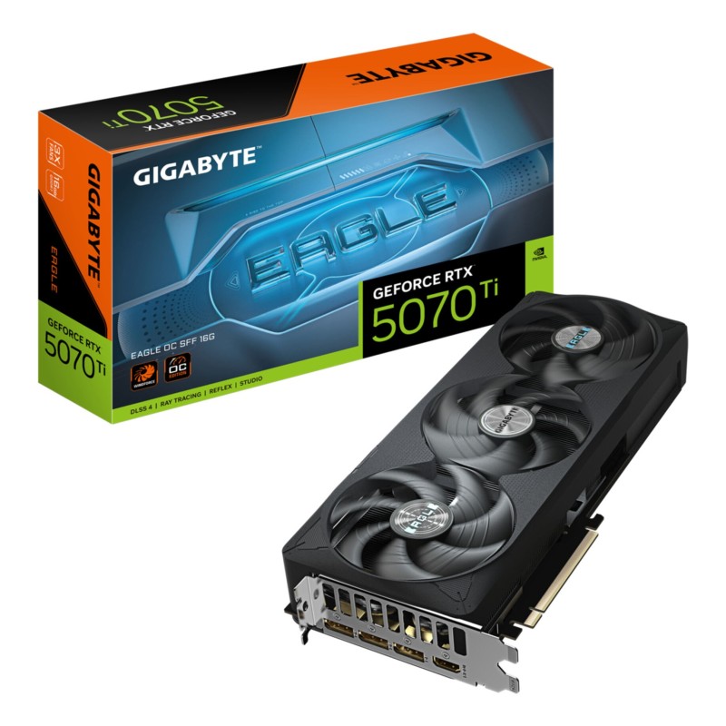 GIGABYTE GeForce RTX 5070 Ti EAGLE OC - 16GB GDDR7, 2542 MHz Boost, WINDFORCE 3X, Black — Buy in Cyprus with Fast Delivery
