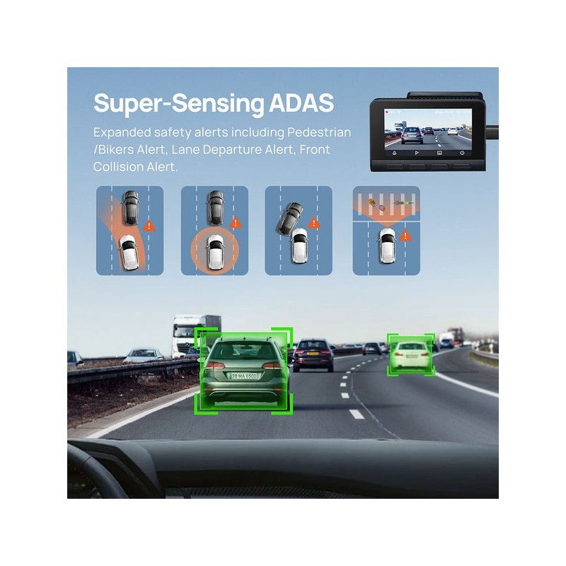 70mai Dash Cam 4K w. Screen - A810 - 2160p 60FPS 150FOV GPS 500mAh Car Camera — Buy in Cyprus with Fast Delivery