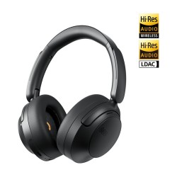 QCY Headphones Black - H3S - Type-C & Bluetooth 6.0 ANC iOS Android Call Noise Cancelling Heasdet 102h