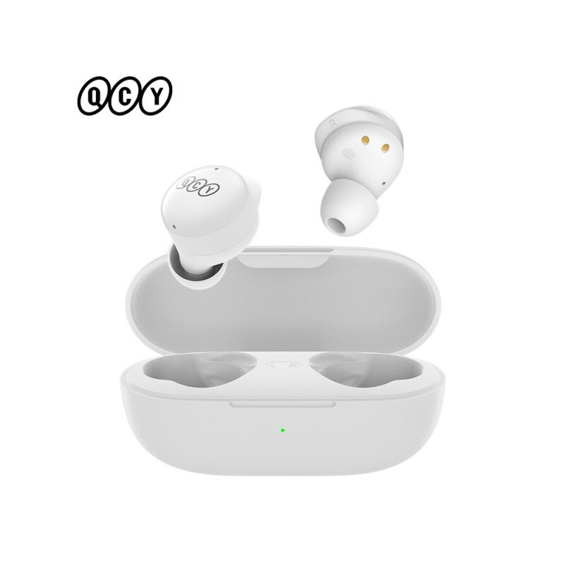 QCY - T17 - TWS WHITE 6mm dynamic driver-mic noise cancel. Music time: 4h. Calling time: 3,5h. Bluetooth