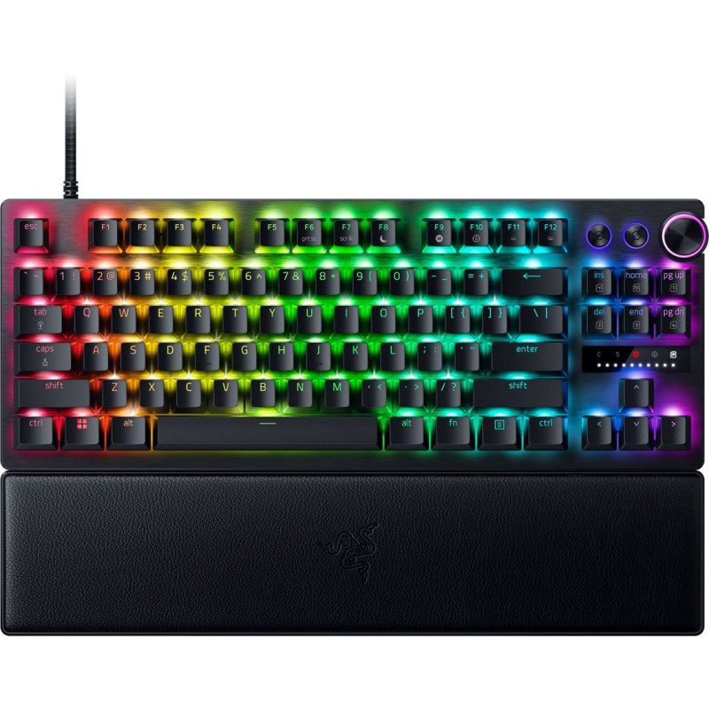 Razer Keyboard - Huntsman V3 Pro - Tenkeyless 8KHz Analog - 8K Polling Rate - RGB Optical Gaming Keyboard - Rapid