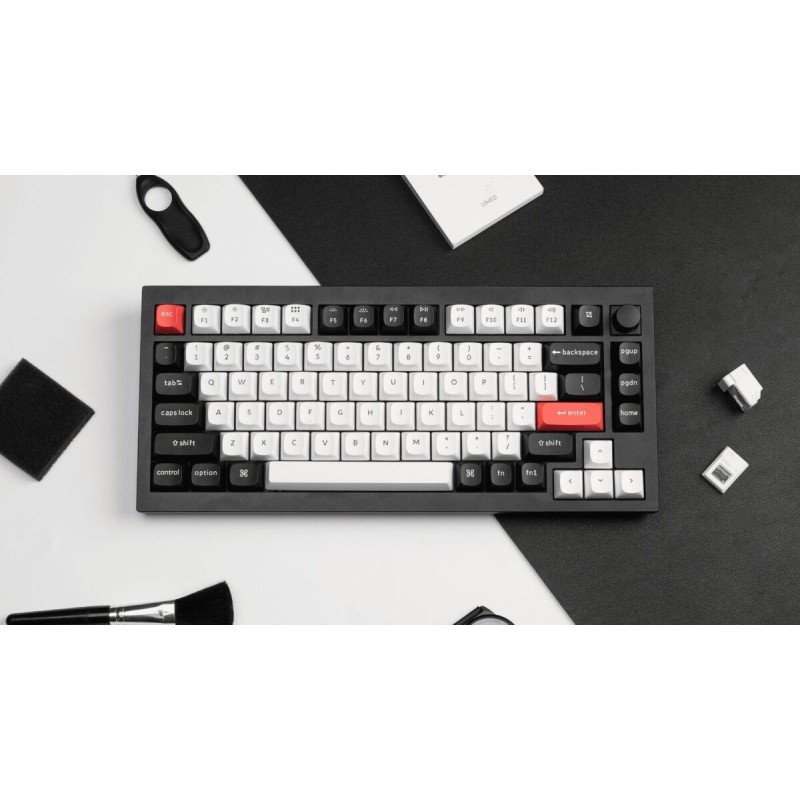 Keychron Q1 HE - Q1H-M1 - QMK Wireless Custom Hall Effect Keyboard Purple Switch 75% US Layout