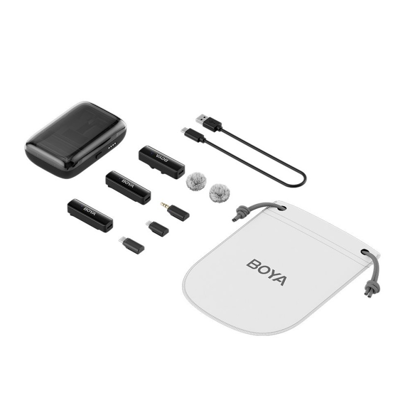 BOYALINK Mobile Wireless Mic - Android (USB-C), iPhone iOS, 3.5 TRS (laptop), 2-person vlog — Buy in Cyprus with Fast Delivery