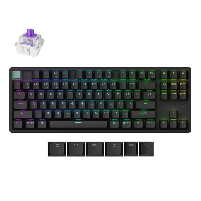Keychron K8 HE - K8H-J1 - Shine-Through Wireless Magnetic Hall Effect RGB Keyboard 80% US Layout