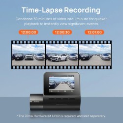 70mai Front & Rear Dash Cam w. Screen, Set with RC11 Rearview Camera - A200-1 - 1080P 60FPS 130FOV 500m