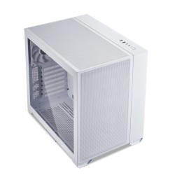 Lian Li White PC Case - O11 AIR MINI - ATX M-ATX with 3 standard Fans (front 120mmx2, rear 120mmx1)