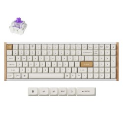 Keychron K4 HE - K4H-Q1 - Special Wood Edition White Wireless Magnetic Hall Effect RGB Keyboard 96% US