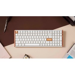 Keychron K4 HE - K4H-Q1 - Special Wood Edition White Wireless Magnetic Hall Effect RGB Keyboard 96% US