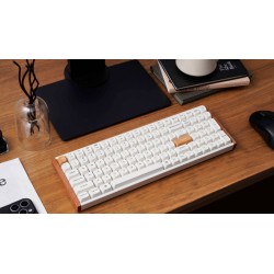 Keychron K4 HE - K4H-Q1 - Special Wood Edition White Wireless Magnetic Hall Effect RGB Keyboard 96% US