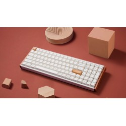 Keychron K4 HE - K4H-Q1 - Special Wood Edition White Wireless Magnetic Hall Effect RGB Keyboard 96% US