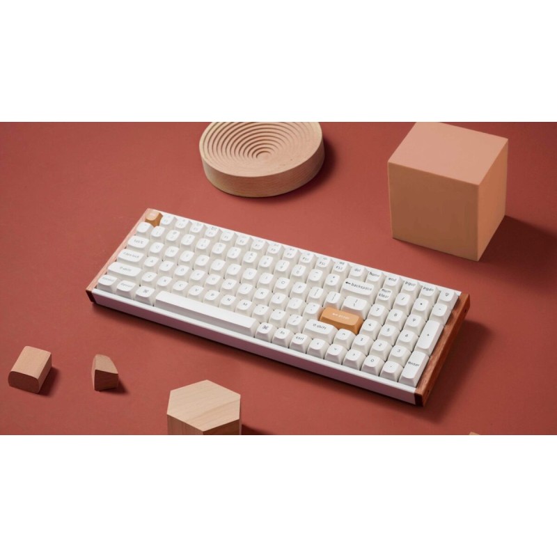 Keychron K4 HE - K4H-Q1 - Special Wood Edition White Wireless Magnetic Hall Effect RGB Keyboard 96% US