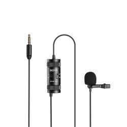 BOYA wired mic - BY-M1 Pro II - 6m cable, professional lavalier mic, camera, smartphone, tablet