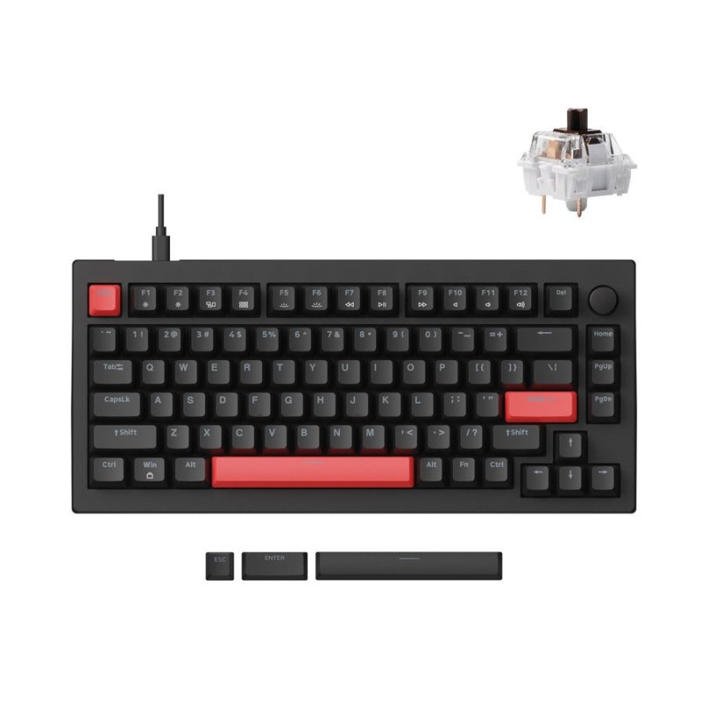 Lemokey X4 QMK Wired Mechanical Keyboard - X4-A3 - 75% Brown Switch US Layout — Buy in Cyprus with Fast Delivery