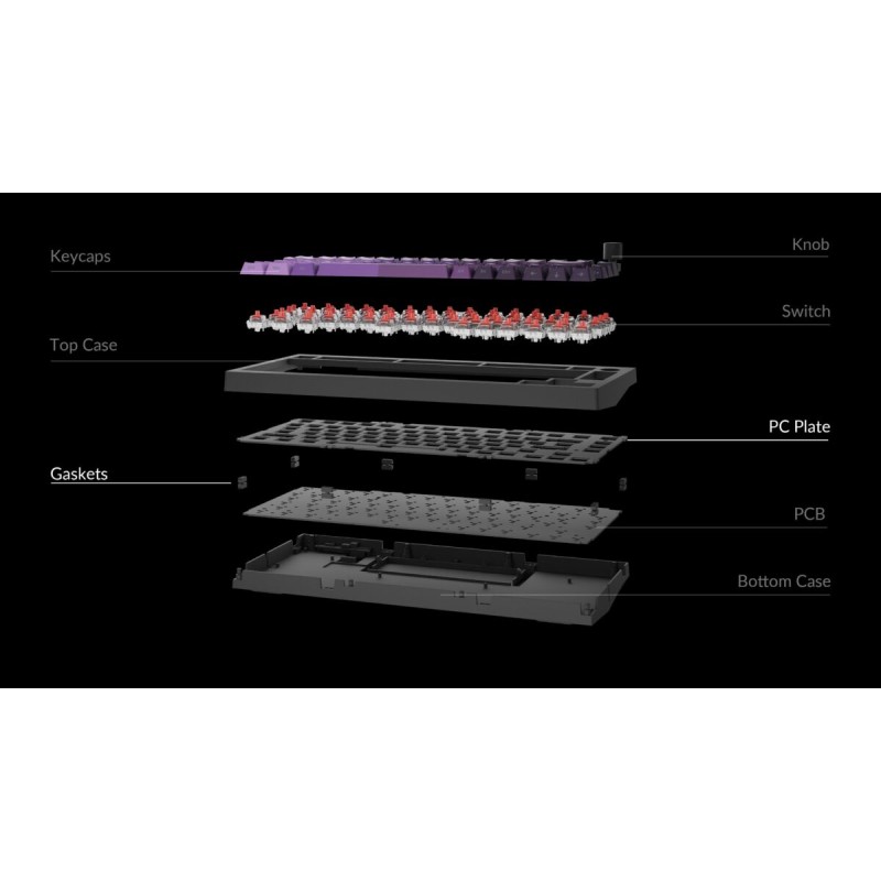 Lemokey X4 QMK Wired Mechanical Keyboard - X4-A3 - 75% Brown Switch US Layout — Buy in Cyprus with Fast Delivery