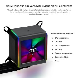 Lian Li Galahad II LCD - 280 TL - Wireless Black - AIO Water Cooler - AM5 AM4 - LGA 1851 1700 1200 115x