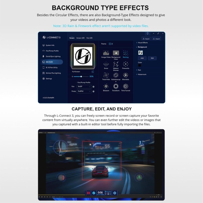 Lian Li Galahad II LCD - 280 TL - Wireless Black - AIO Water Cooler - AM5 AM4 - LGA 1851 1700 1200 115x